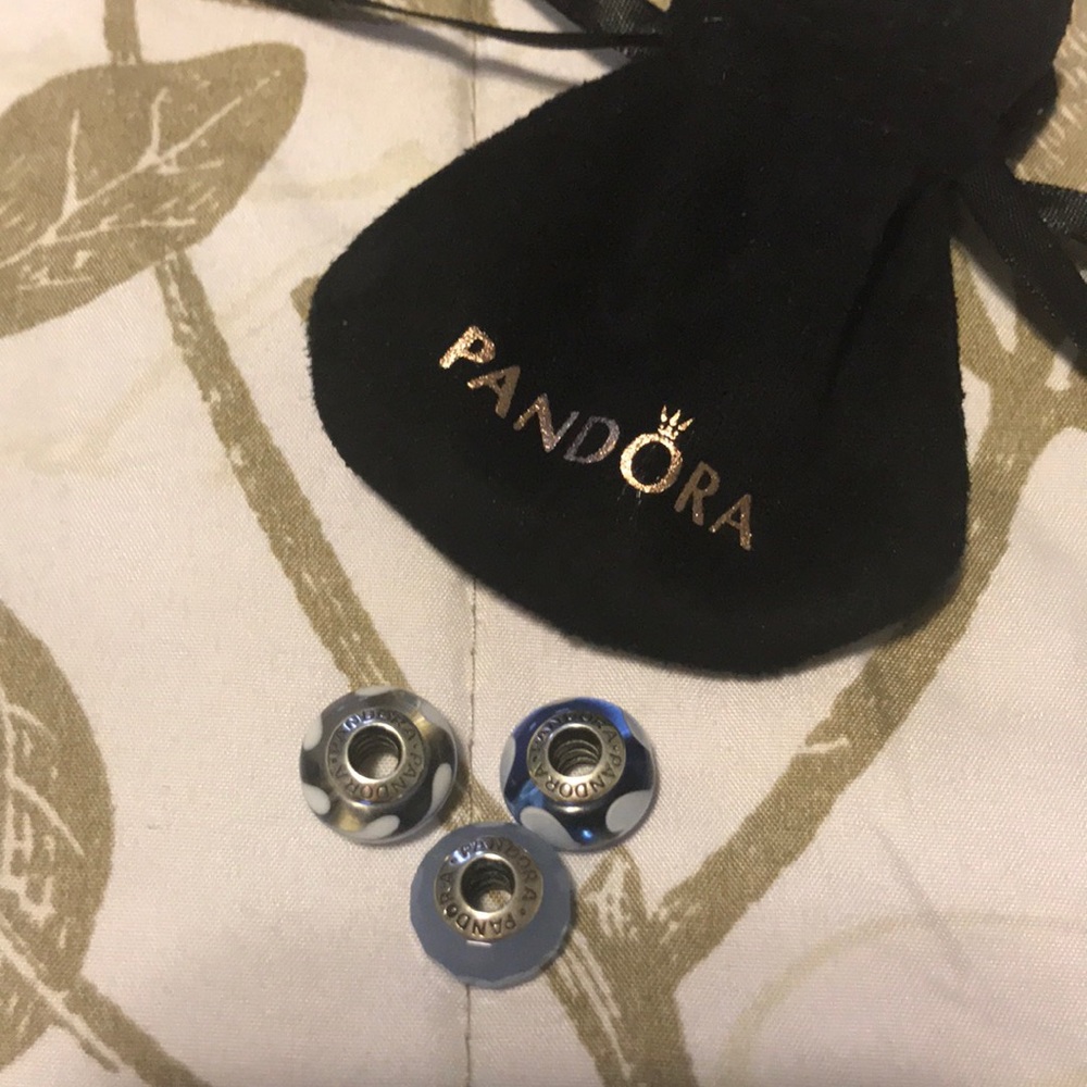 Blue authentic Pandora charms bundle!